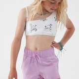 Girl's Lane Solid Stretch 2" Boardshorts