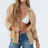 Leni Crinkle Double Gauze Button Down Shirt