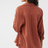 Leni Crinkle Double Gauze Button Down Shirt