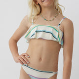 Girl's Lowtide Pique Ruffle Bralette Swim Set