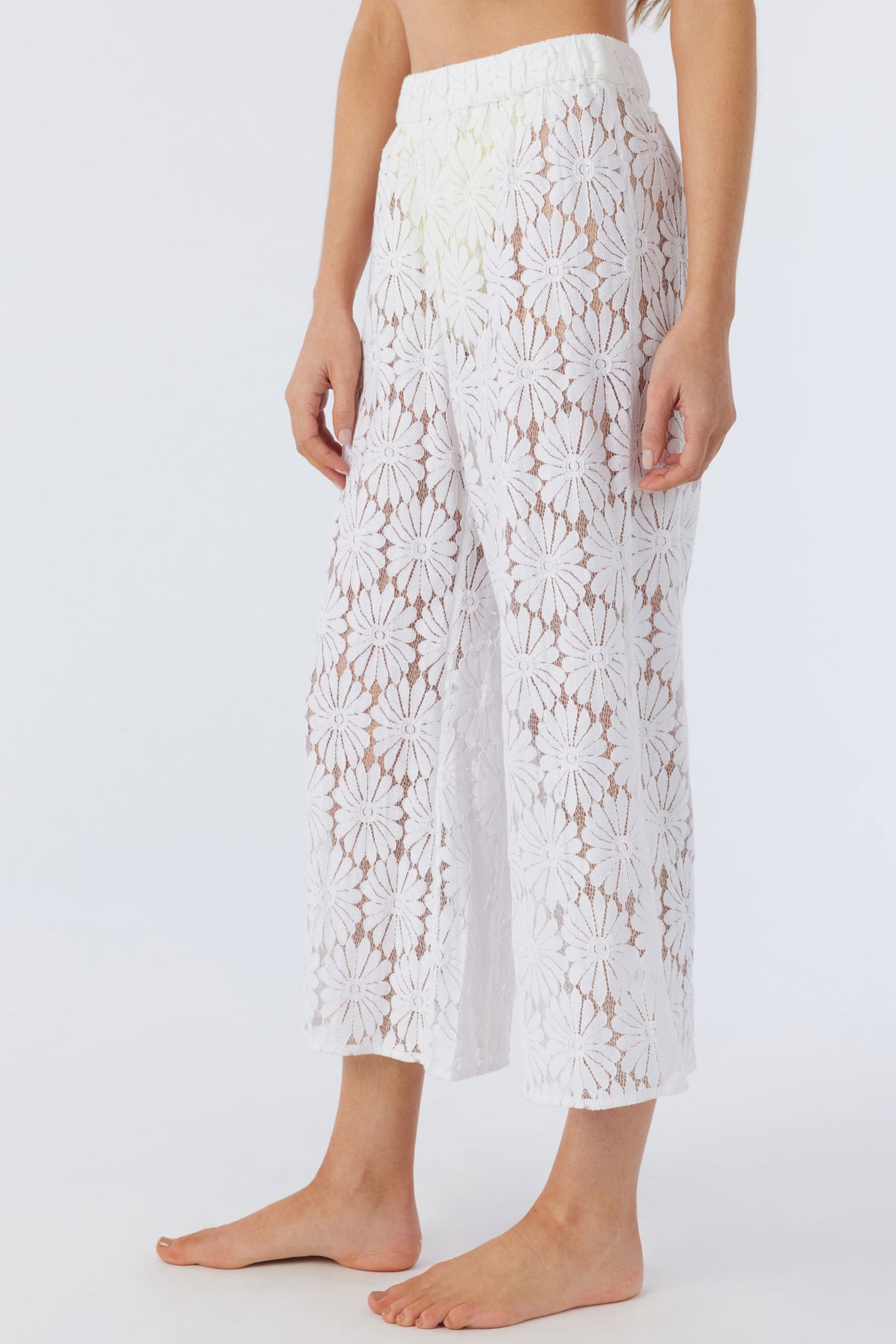 PAADE MODE ROMANTIC MONSTERS Eyelet Wide Leg Iona Pants in White