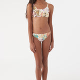 Girl's Meadow Floral Scoop Bralette Swim Set