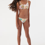 Girl's Meadow Floral Scoop Bralette Swim Set