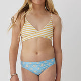 Girl's Melissa Tile Wrap Top Swim Set