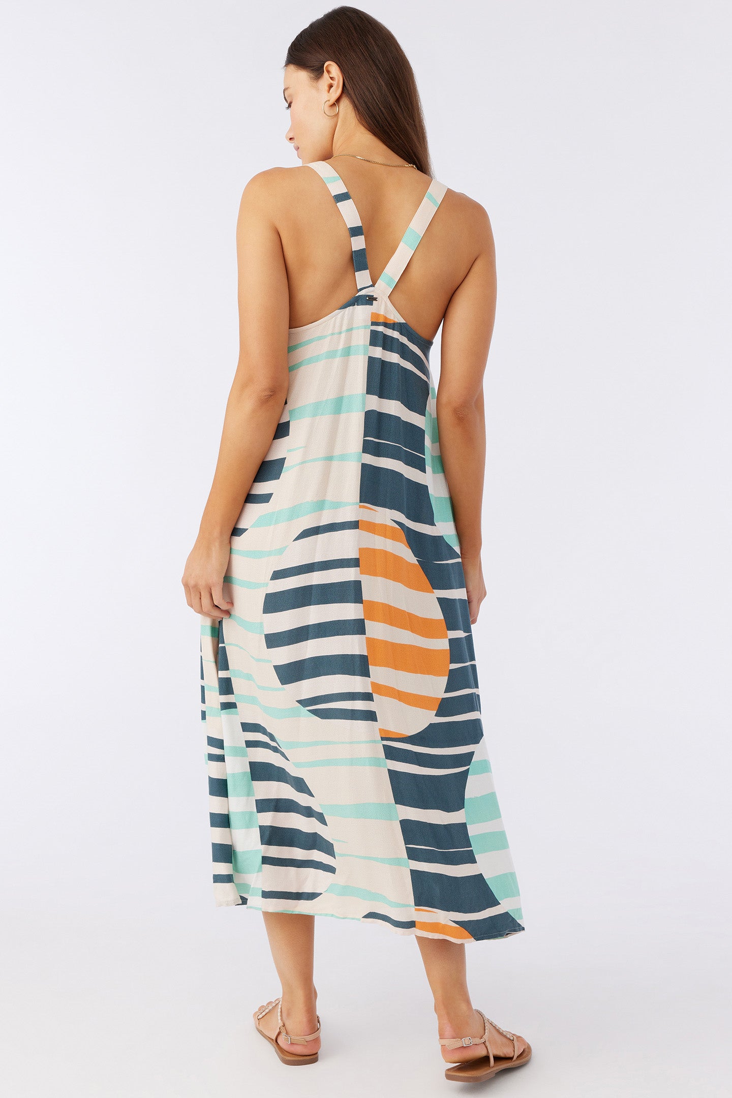 miranda mix chemise midi dress O'Neill Women's Miranda Midi Printed Dress