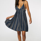 Saltwater Solids Stripe Tank Dress Cover-Up
