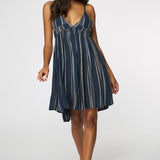 Saltwater Solids Stripe Tank Dress Cover-Up
