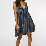 Saltwater Solids Stripe Tank Dress Cover-Up