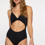 Saltwater Solids Twisted Tank One Piece