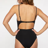 Saltwater Solids Twisted Tank One Piece