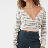 Seaside Wrap Stripe Sweater