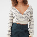 Seaside Wrap Stripe Sweater
