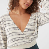 Seaside Wrap Stripe Sweater