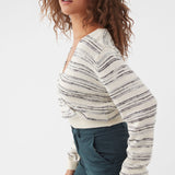 Seaside Wrap Stripe Sweater
