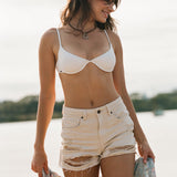 Angus Bone Denim Shorts