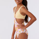 Girl's Sunnyside Floral Loop One-Piece