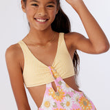 Girl's Sunnyside Floral Loop One-Piece