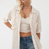 Tricia Daisy Button-Up Top
