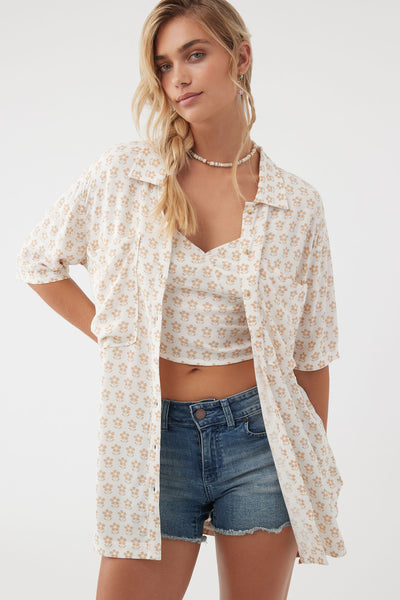 TRICIA DAISY BUTTON-UP TOP